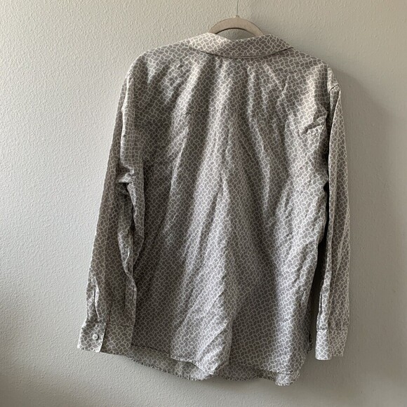 Foxcroft NYC Plus Size 20W Multicolor Print Wrinkle Free Shaped Button Up Shirt - Picture 3 of 6